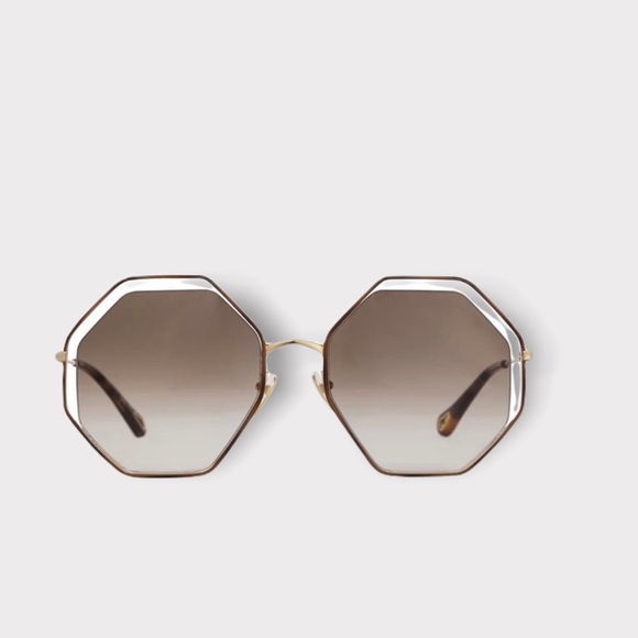 CHLOE  Oversized octagonal wire  poppy petite sunglasses main image 4